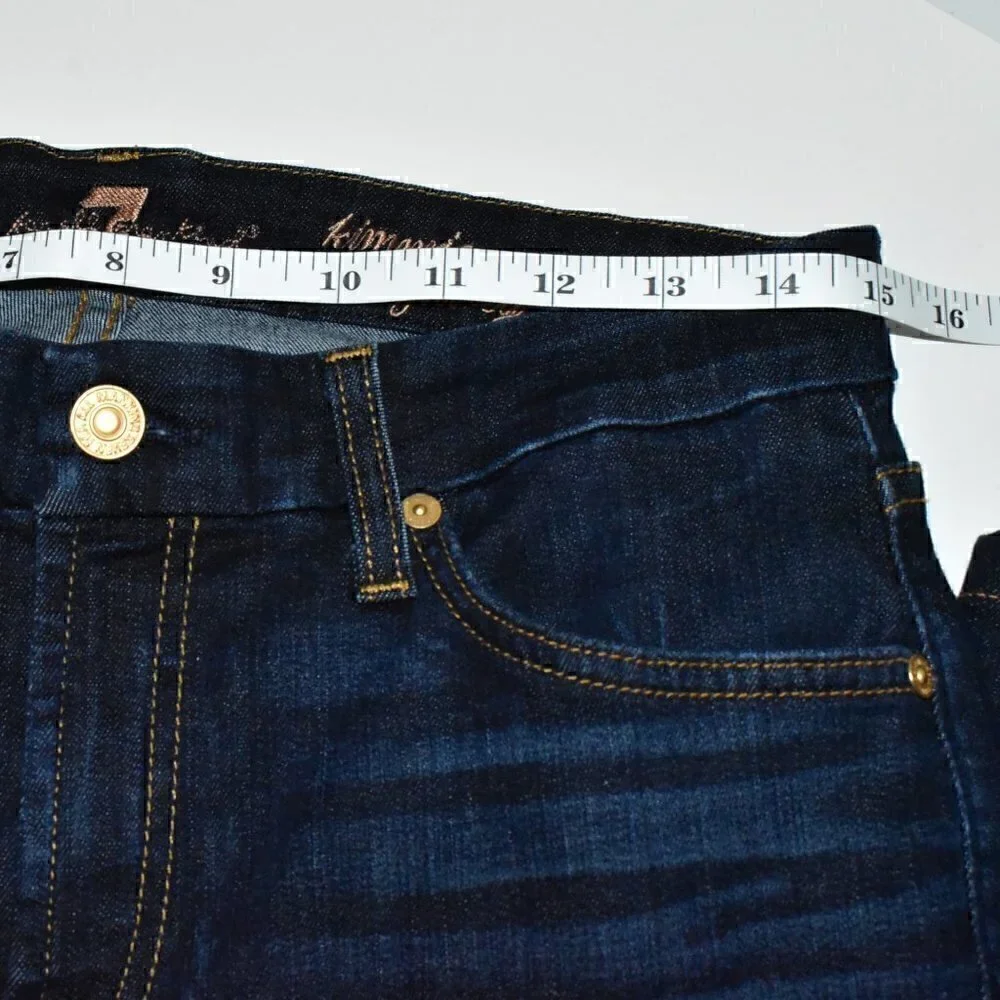 7 For all Mankind Kimmie Straight Leg Mid Rise Denim Jeans